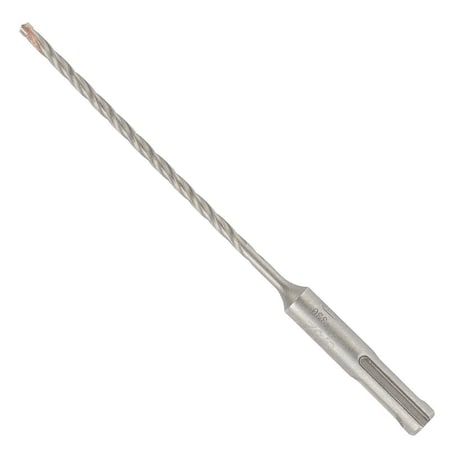Bosch Bulldog Hammer Drill Bit, 5/32"Dia, 6"OAL, Standard Flute, 4-Flute, 13/32"Dia Shank, SDS-Plus Shank HC4C2001