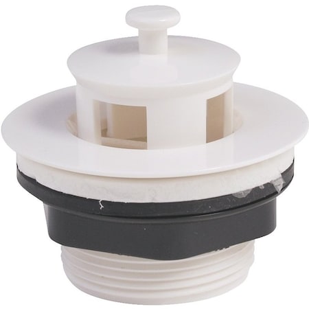 Us Hardware Bathtub Stopper, Plastic, White P-1357C