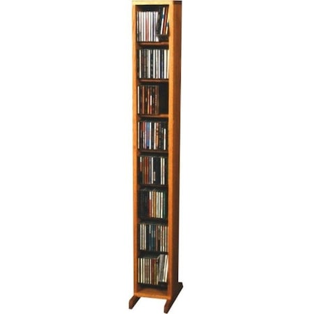 Wood Shed Cdracks Solid Oak Dowel Cabinet for CD s Capacity 112 CD s Honey Oak Finish 806