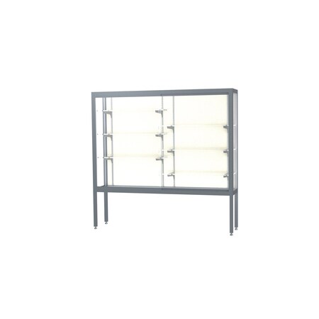 Ghent Display Case 72x66x16, Plaque, Satin 11406-PB-SN