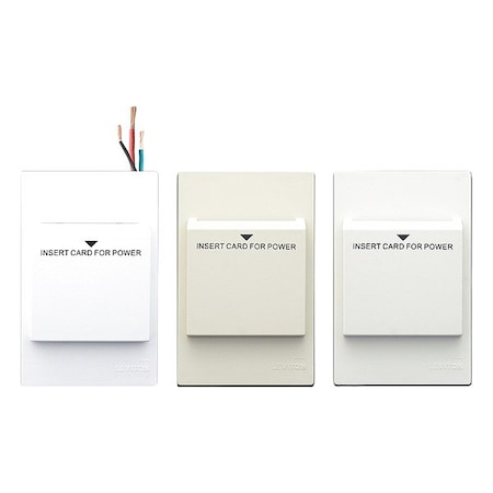 Leviton WallSwitch, KeyCard, 20A, Wht;Ivry;Almnd HKSWP-GDX
