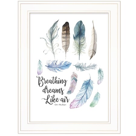 Homeroots Breathing Dreams Like Air 1 White Framed Print Wall Art 405593