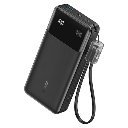 Anker Power Bank 20,000 Mah 30w With Usb C To Usb C Cable, Black A1384H11-1
