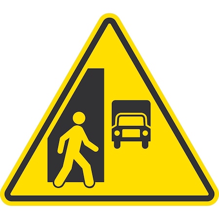 Lyle Watch Out For Traffic Symbol, 6x6, Non-Reflective, Yellow G-16961-ND_6x6