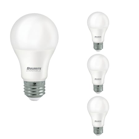 Bulbrite 15w Dimmable Frost A19 LED Light Bulbs Medium (E26) Base, 3000K Soft White Light, 1600 Lumens, 4PK 862737