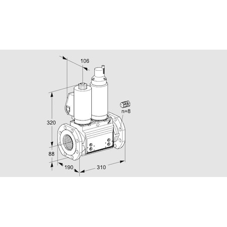 Honeywell Kromschroder VLV, DBL SOLND, 80MM ISO FLG, VCS780F05NLK KS88203131