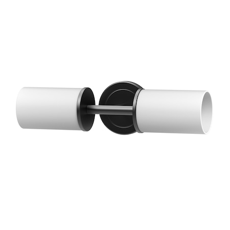Gatco Latitude II Double Sconce, Matte Black 1683MX