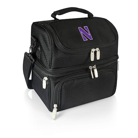 Picnic Time Family Of Brands NCAA Northwestern Wildcats Pranzo Lunch Bag - Insulated Lunch Box with Picnic Set 512-80-175-434-0