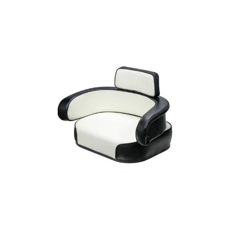 Uni Pro International Harvester 806 3-Piece Seat Cushion Kit, Black & White Vinyl 7152