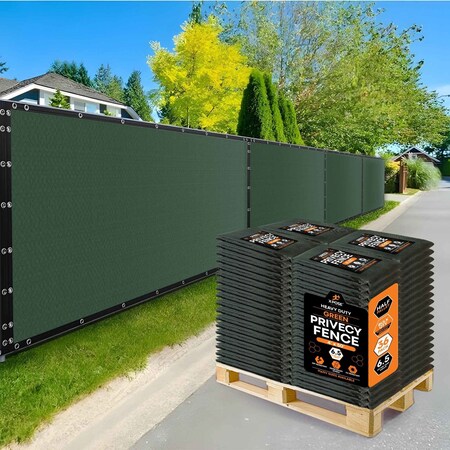 Xpose Safety Privacy Fence Screen 4ft x 50ft, Green, 36PK PS-450G-HP36-X