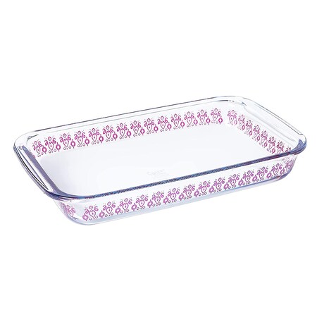 Spice By Tia Mowry 2.3 Quart Spicy Cloves Glass Rectangular Baker 136564.01