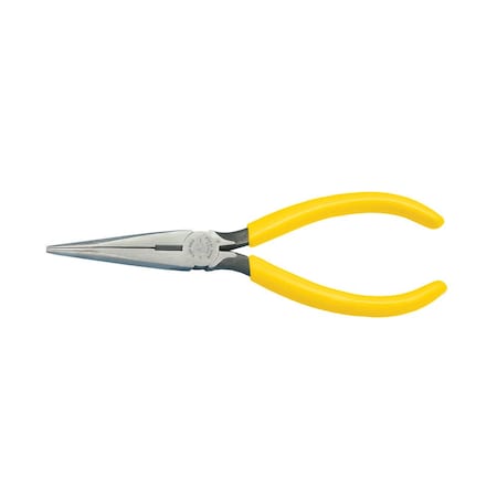 Klein Tools 7 3/16 in D203 Needle Nose Plier, Side Cutter Plastic Dipped Handle D203-7
