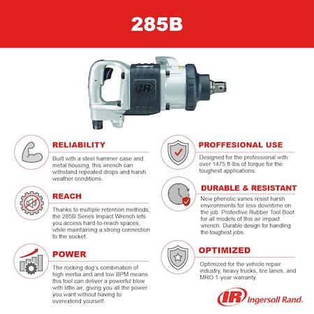 Ingersoll-Rand IMPACT WRENCH 1" 1475 FT LBS IR285B