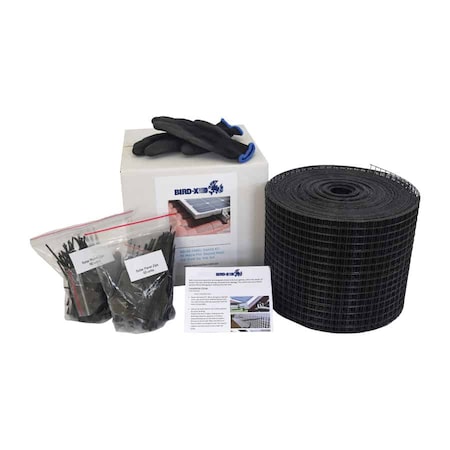 Bird-X Solar Panel Exclusion Kit 6" mesh metal clips SOLAR KIT-P-M-6