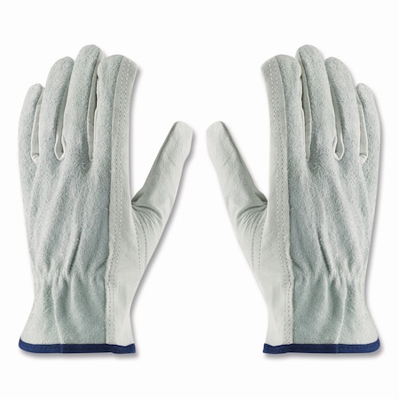 Pip Top-Grain Leather Drivers Gloves with Shoulder-Split Cowhide Leather Back, Medium, Gray 179956