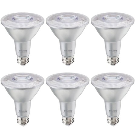 Bulbrite 75-Watt Equivalent Dimmable Narrow Flood PAR30LN Medium E26 LED Light Bulb, 2700K, 6PK 861736