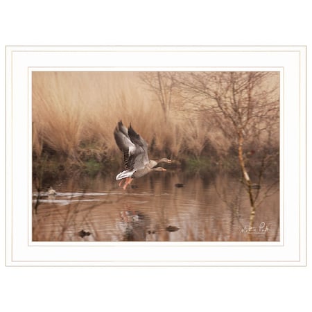 Homeroots Fly Away 4 White Framed Print Wall Art 406948