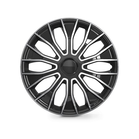 Altertrim 15 in Univ Hubcaps, Snap-On, (Slvr & Blk Lacq), 4PK CHB-5086-DP-15