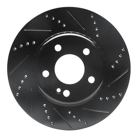 Dynamic Friction Co DFC Brake Rotor - Drilled and Slotted - Black 633-63118R