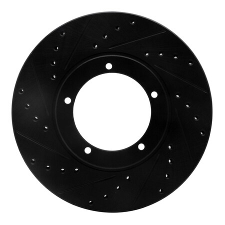 Dynamic Friction Co DFC Brake Rotor - Drilled and Slotted - Black 633-02001L