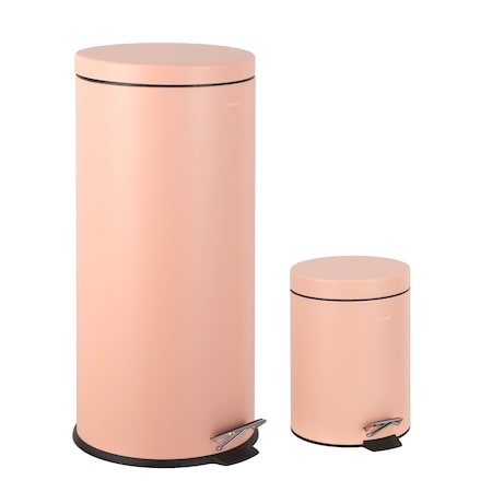 Happimess Oscar 8-Gallon Step-Open Trash Can with FREE Mini Trash Can, Flamingo Pink HPM1000D
