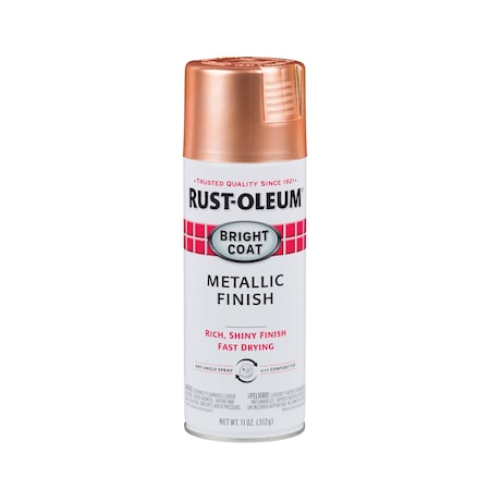 Rust-Oleum Rust Preventative Spray Paint, Copper, Metallic, Solvent, 11 Oz 314417