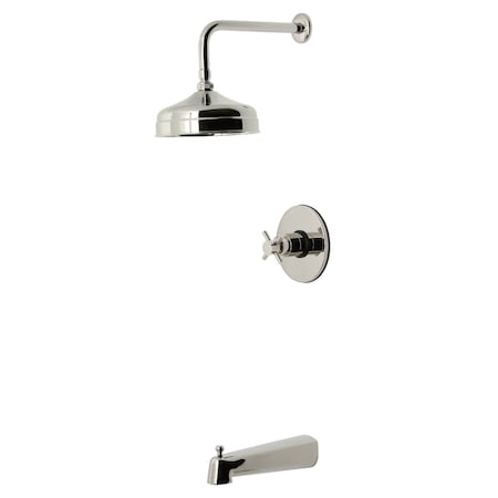 Kingston Brass Single-Handle Pressure Balanced Tub and Shower Faucet, Polished Nickel KB6336DX
