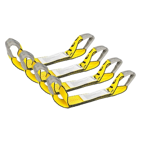 Mytee Products Mytee 2in x 16in Replacement Short Strap with Sewn Eye Loop, 4PK WSS216x4