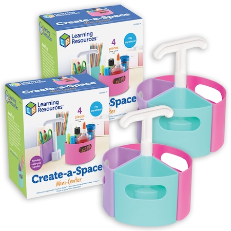 Learning Resources Create-A-Space Mini-Center Pastel, 2PK LER3810P