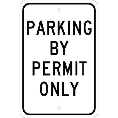 Nmc Parking By Permit Only Sign, TM54J TM54J