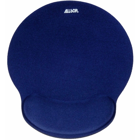 Allsop MEMORY FOAM MOUSE PAD WITH WRIST REST, BLUE, 7 1/4in X 8 1/4in 30206