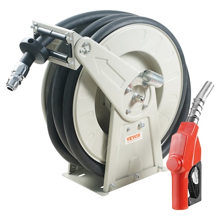 Vevor Fuel Hose Reel Retractable Diesel Hose Reel 1" x 33' Auto Refueling Nozzle 1224BT-100-5