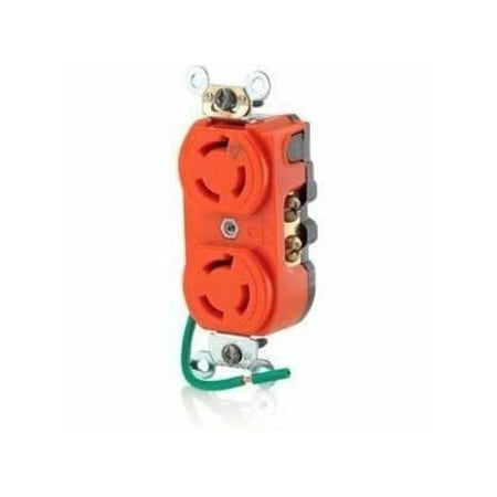 Leviton LockingReceptacle, 15A, 1-1/2hp, 250VAC, Org 4550-IG