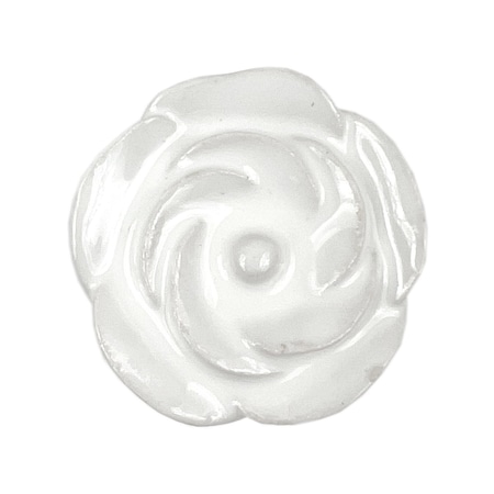 Homeroots Set of Six White Ceramic Flower Shape Drawer Pull Knobs, 6PK 635788