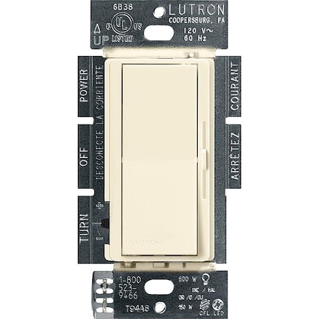 Lutron Lighting Dimmer, Slide, 1-Pole/3-Way DVCL-153P-AL