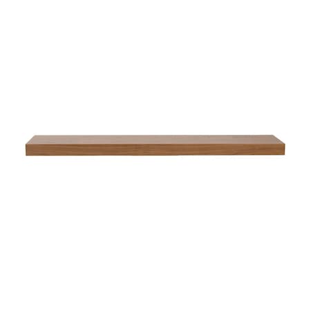 Homeroots 43in Brown Wooden Wall Mounted Floating Shelf 400832