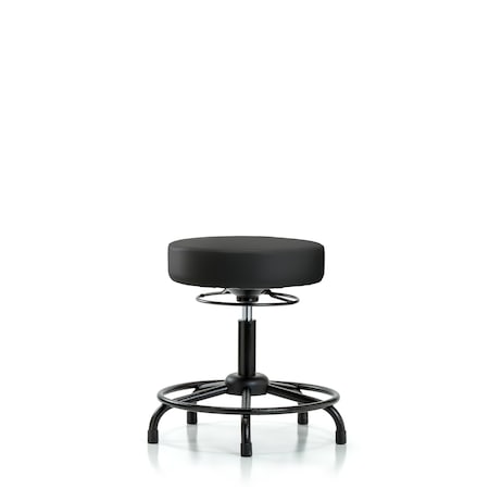 Blue Ridge Ergonomics Desk Stool, Vinyl, RT, Glides, BLK BR-VDHSO-RT-RG-8540