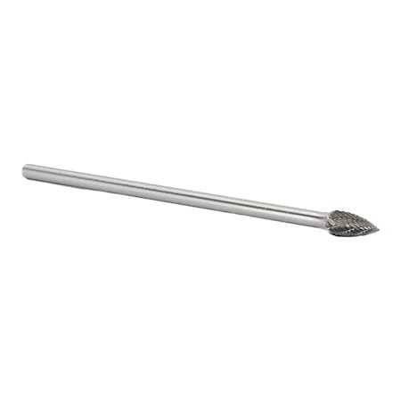 Drill America SG-3 3/8" X 3/4" 6" Long Shank Tree Pointed End Carbide Bur 1/4" Shank DULSG3X6