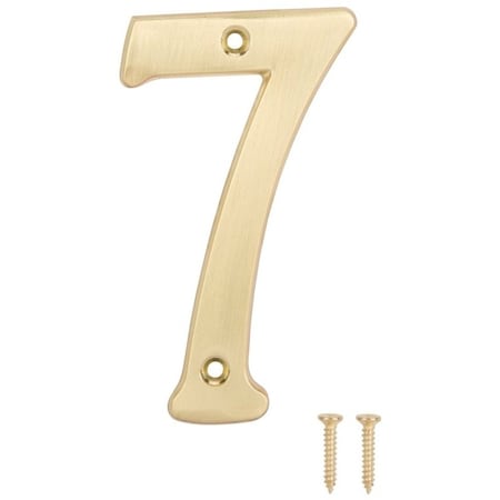 Prosource House Number, Character: 7, 4 in H Character, 2.21 in W Character N-Z047PB3L-PS