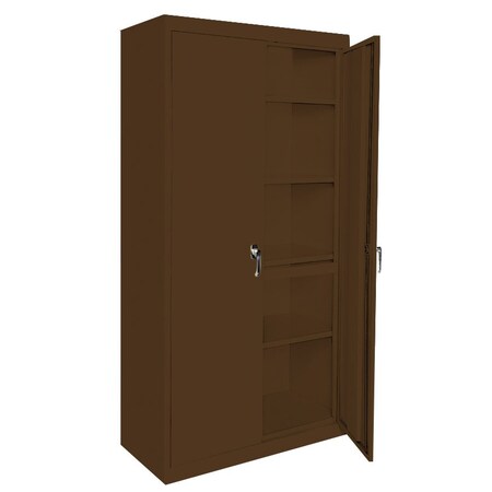 Steel Cabinets Usa Adjustable Storage Cabinet, 72 in H, 36 in W, Walnut, 4 Shelves AAH-36RBMAG1-WAL