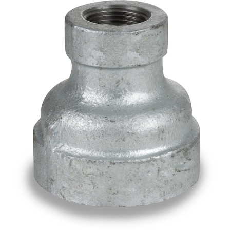 Usa Industrials Pipe Fittings, Galvanized Malleable Iron, Class 300, Reducing Coupling, 1-1/2in x 3/4in NPT Female ZUSA-PF-20923