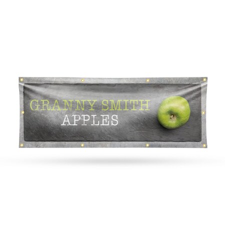 Signmission Granny Smith Apples, 36 Inch x 96 Inch, Vinyl Banner B-96-30679