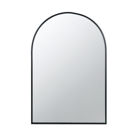 Homeroots 36" Black Arch Metal Framed Accent Mirror 485100