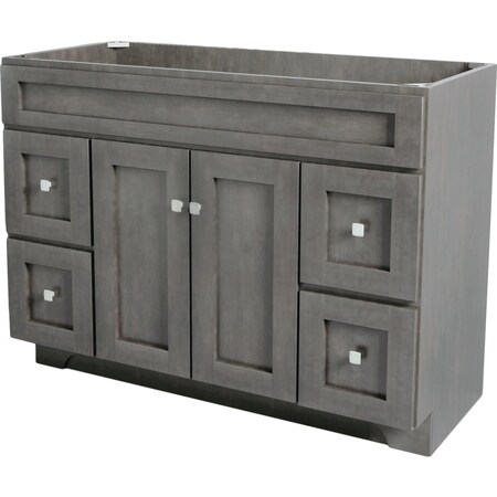 Craftmark St. Paul Designer Gray Stained 48'' Wx34'' Hx21''D Vanity Base without Top 2 Door/4 Drawer SP4821D