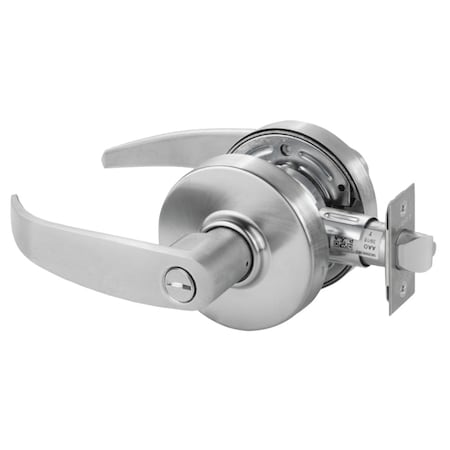 Sargent Grade 2 Privacy/Bathroom Cylindrical Lock, P Lever, Non-Keyed, Satin Chrome Finish, Non-handed 28-7U65 LP 26D
