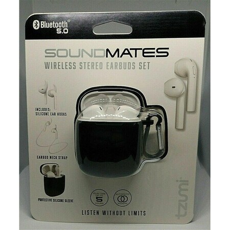 Tzumi Wireless Charging Earbuds - Black 6950JCEBLACK