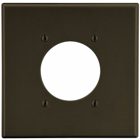 Hubbell Wiring Device-Kellems Wallplate, 2-Gang, 2.15" Opening, Brown P703