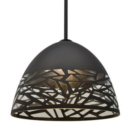 Besa Lighting Besa Kiev Stem Pendant, Black, Black Finish, 1x 60W MAX E26 Base 1TT-KIEVBK-BK