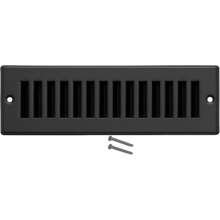Sierra Grates 2 in. H X 12 in. W 2-Way 45 Degree Louvered, Steel, Black Toe Space Grille TSG212-BLK