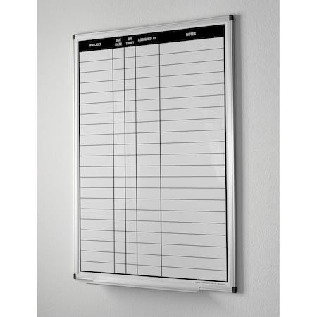 Creative Safety Supply Project Planning Portrait Whiteboard, 36in x 24in WB10198-36